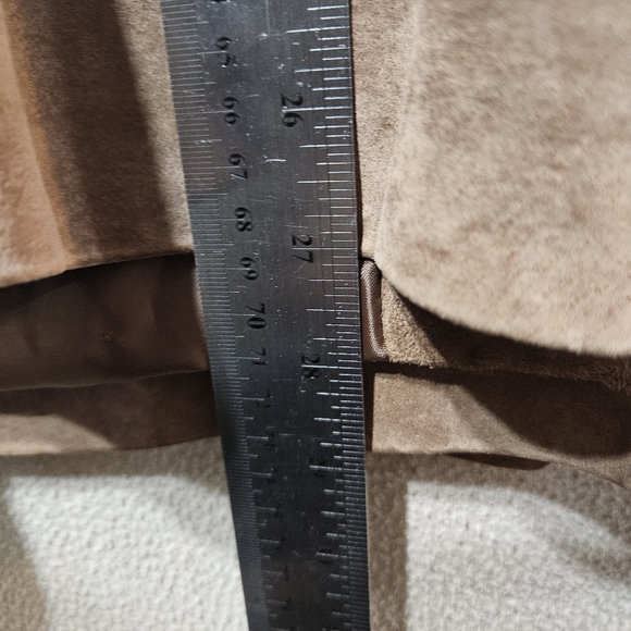 Braemar 100% Genuine Suede Button Up Women's Tan Jacket  Size Lg - Picture 7 of 9